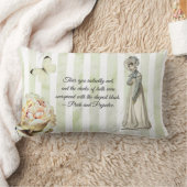 シャビーシックプライドと偏見の本引用文 ランバークッション (ブランケット)