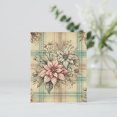 シャビーシックプレイドポインセティアススクラップブック紙 (スタンド正面)