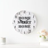 シャビーシックホワイトウッドファームハウス素朴キッチン ラージ壁時計 (ホーム)