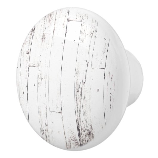 シャビーシックホワイトウッドファームハ素朴ウスハウス セラミックノブ (右)