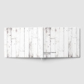 シャビーシックホワイトウッド素朴ファームハ結婚ウス ゲストブック (全面)