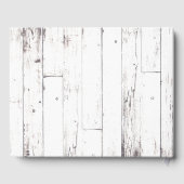 シャビーシックホワイトウッド素朴ファームハ結婚ウス ゲストブック (裏面)