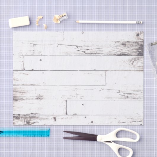 シャビーシックホワイトウッド素朴ファームハ結婚ウス 薄葉紙 (クラフト)