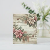 シャビーシックポインセチアガーランドスクラップブック紙 (スタンド正面)