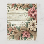 シャビーシックポインセチアガーランドスクラップブック紙 (裏面)