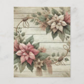 シャビーシックポインセチアガーランドスクラップブック紙 (正面)