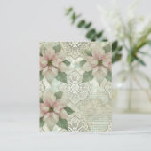 シャビーシックポインセチア&レーススクラップブック紙 (スタンド正面)