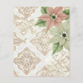 シャビーシックポインセチア&レーススクラップブック紙 (裏面)