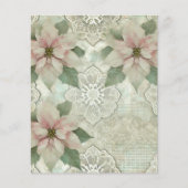 シャビーシックポインセチア&レーススクラップブック紙 (正面)