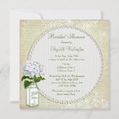 シャビーシックメイソンジャー&ハイドランジアブライダルシャワー 招待状 (裏面)