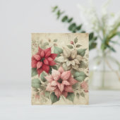 シャビーシックリネンポインセティアススクラップブック紙 (スタンド正面)