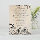 シャビーシックレトロフローラ結婚式招待状 招待状 (スタンド正面)