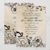 シャビーシックレトロフローラ結婚式招待状 招待状 (正面/裏面)