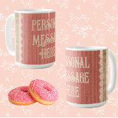 シャビーシックレースパーソナライズされたフローラ コーヒーマグカップ