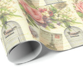 シャビーシックヴィンテージアートパリアクセサリーとギフト ラッピングペーパー (ロールコーナー)