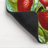 シャビーシックヴィンテージストロベリーモノグラム マウスパッド (コーナー)