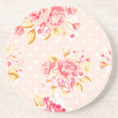 シャビーシックヴィンテージバラドットサンドストーンコースター コースター (正面)