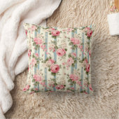 シャビーシックヴィンテージバラ クッション (ブランケット)