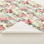 シャビーシックヴィンテージバラ シェルパブランケット (3/4)