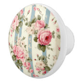 シャビーシックヴィンテージバラ セラミックノブ (右)