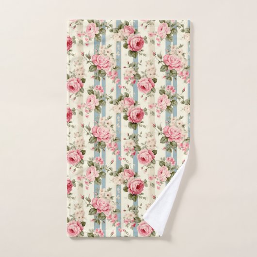 シャビーシックヴィンテージバラ ハンドタオル (ハンドタオル)