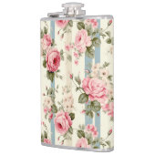 シャビーシックヴィンテージバラ フラスク (左)