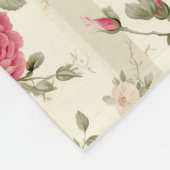 シャビーシックヴィンテージバラ フリースブランケット (角)