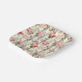 シャビーシックヴィンテージバラ ペーパープレート (傾斜あり)