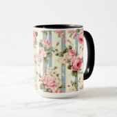 シャビーシックヴィンテージバラ マグカップ (正面右)