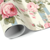 シャビーシックヴィンテージバラ ラッピングペーパー (ロールコーナー)