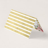 シャビーシックヴィンテージバラ&金ゴールドサンキューカード (裏面)