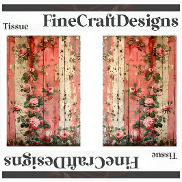 シャビーシックヴィンテージピンクローゼズデクページL&R 164 薄葉紙