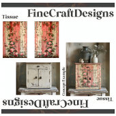 シャビーシックヴィンテージピンクローゼズデクページL&R 164 薄葉紙