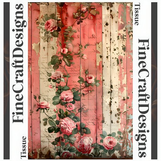 シャビーシックヴィンテージピンクローゼデクペ離れ164 薄葉紙