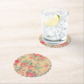 シャビーシックヴィンテージフローラカントリーフランスの ペーパーコースター (インサイチュ)