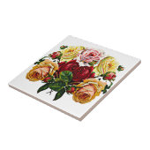 シャビーシックヴィンテージフローラバラブーケ タイル (側面)