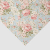 シャビーシックヴィンテージフローラビクトリアンピンクローズ 薄葉紙 (詳細)