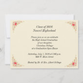 シャビーシック写真卒業オープンハウス招待状 招待状 (裏面)