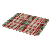 シャビーシック動揺してクリスマスタータンチェック カッティングボード (角)