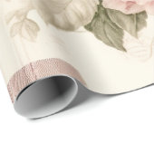 シャビーシック動揺してクリスマスフローラタータンチェック ラッピングペーパー (ロールコーナー)