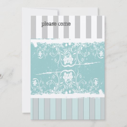 シャビーシック引っ越し祝いパーティー招待状 招待状 (正面)