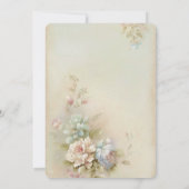 シャビーシック春ラビットベビーシャワー招待状 招待状 (裏面)