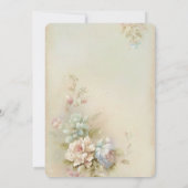 シャビーシック春ラビットベビーシャワー招待状 招待状 (裏面)