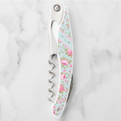 シャビーシック春水彩花柄 ソムリエナイフ (正面)