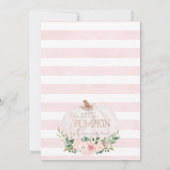 シャビーシック秋パンプキン1stバースデー招待状 招待状 (裏面)