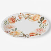 シャビーシック秋フローラ紙プレート ペーパープレート (アングル)