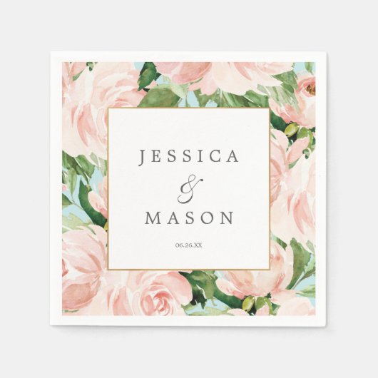 シャビーシック結婚のナプキンカクテルナプキン スタンダードカクテルナプキン (正面)