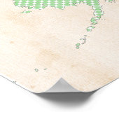 シャビーシック統一された州マップ – 子供部屋アート ポスター (角)