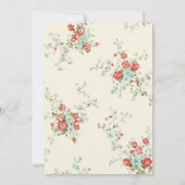 シャビーシック花模様ズスウィート16 招待状 (裏面)