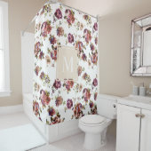 シャビーシック花模様パーソナライズされた- シャワーカーテン (インサイチュ)